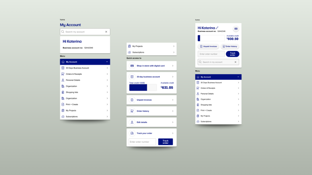 B2B Mobile Layout Redesign